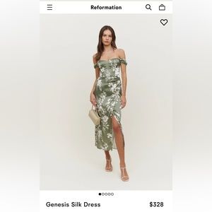 Genesis Silk Dress in Willow size 4